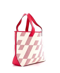 Pre-Owned HERMES 40 Cabas H en Biais Tote Canvas with Leather