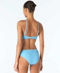 Vince Camuto Womens High Neck Crochet Ring Bikini Top Bottoms