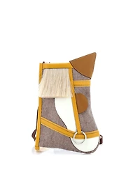 Pre-Owned HERMES Petit H Grand Prix Bag Toile and Leather