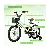 18 Inch Kids Bike Adjustable with Training Wheels for 4-8 Years Old