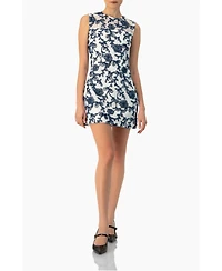 Ivonne Women's Sleeveless Embroidered A-Line Dress