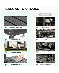 Yigii Beautiful outdoor potting rack with sink and sliding table for gardening