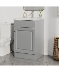 Sillysis 20'' Bathroom Vanity with Sink, Painted Mdf Cabinet, Soft Close Door, Adjustable Shelf & Organizer for Small Spaces