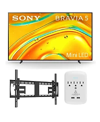 Sony K98XR50 98" Led 4K Tv with a Walts Tv Xxl-tilt-extension Tilt Mount, and Amber Protection Surge Protector (2025)