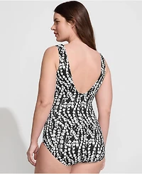 Lands' End Plus Dd-Cup Tugless Low Leg One Piece Swimsuit