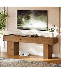 Tribesigns Solid Wood Tv Stand, for 55/60/65/75-Inch Television