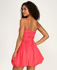 Seni & Cade Women's V-Neck Poplin Bubble Dress