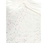 City Studios Juniors' Corded Sweetheart Neck Dress