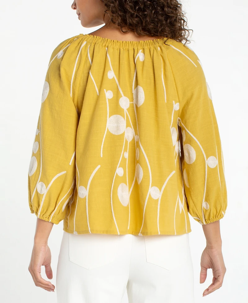 Liverpool Los Angeles Petite Boat Neck Blouse