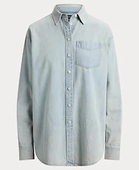 Lauren Ralph Women's Relaxed-Fit Long-Sleeve Shirt