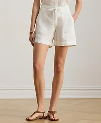 Lauren Ralph Women's Wide-Leg Drawcord Shorts