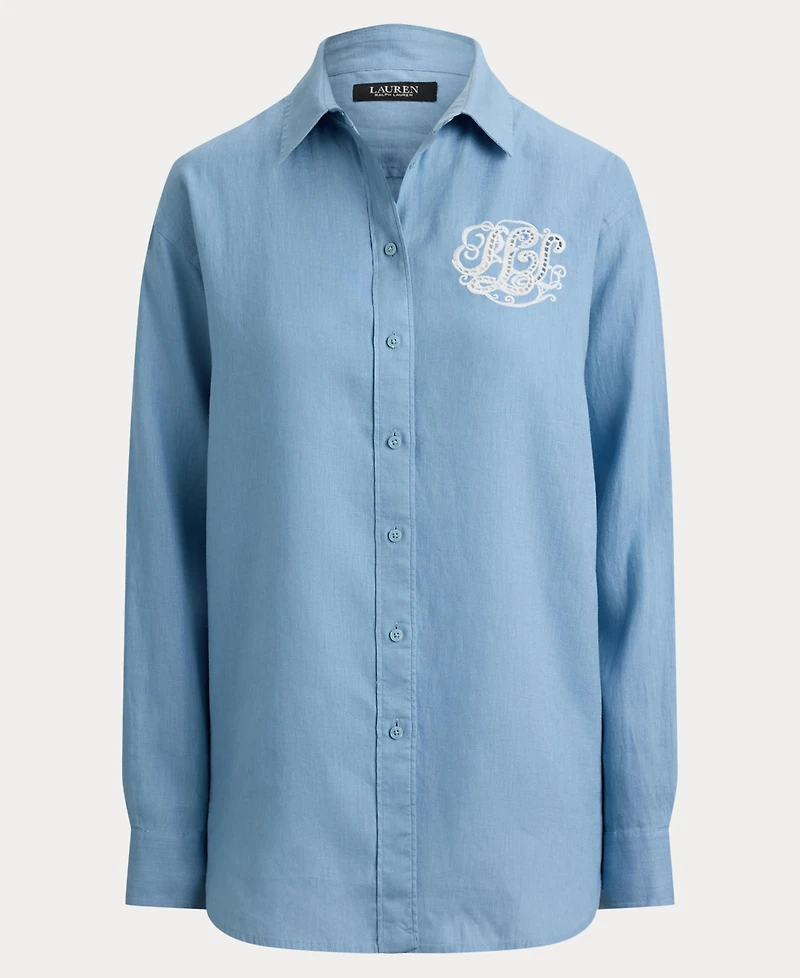 Lauren Ralph Women's Long-Sleeve Oversized Shirt