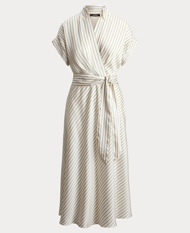 Lauren Ralph Women's Striped Belted Twill Dress
