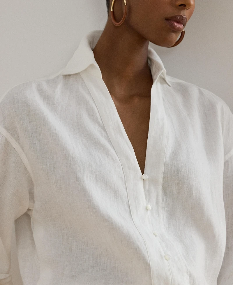 Lauren Ralph Women's Blouson-Sleeve Shirt