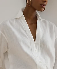 Lauren Ralph Women's Blouson-Sleeve Shirt