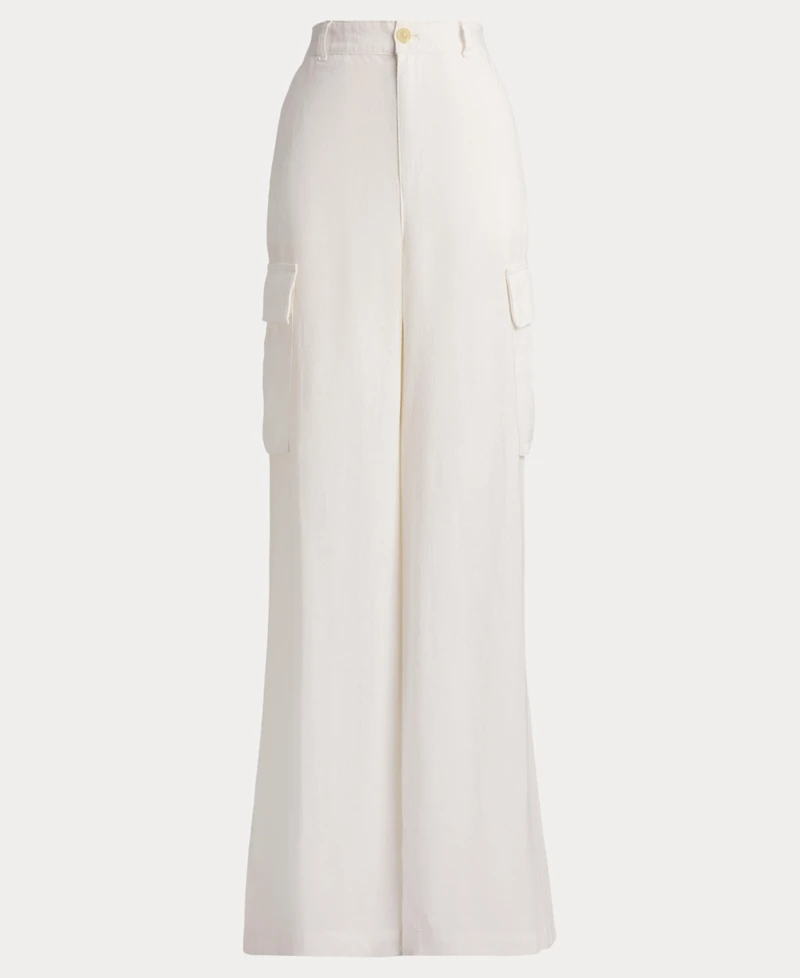 Lauren Ralph Women's High Rise Wide Leg Cargo Pants