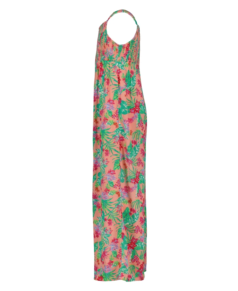 Roxy Girls' 7-16 Floral Print Empire Waist Jumpsuit