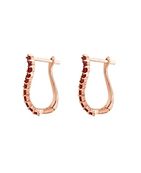 Ruby Swirl Hoop Earrings (3/4 ct. t.w.) in 14k Rose Gold