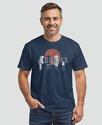 Fifth Sun Men's Generic Additude Guitar Heads Short Sleeve T-shirt