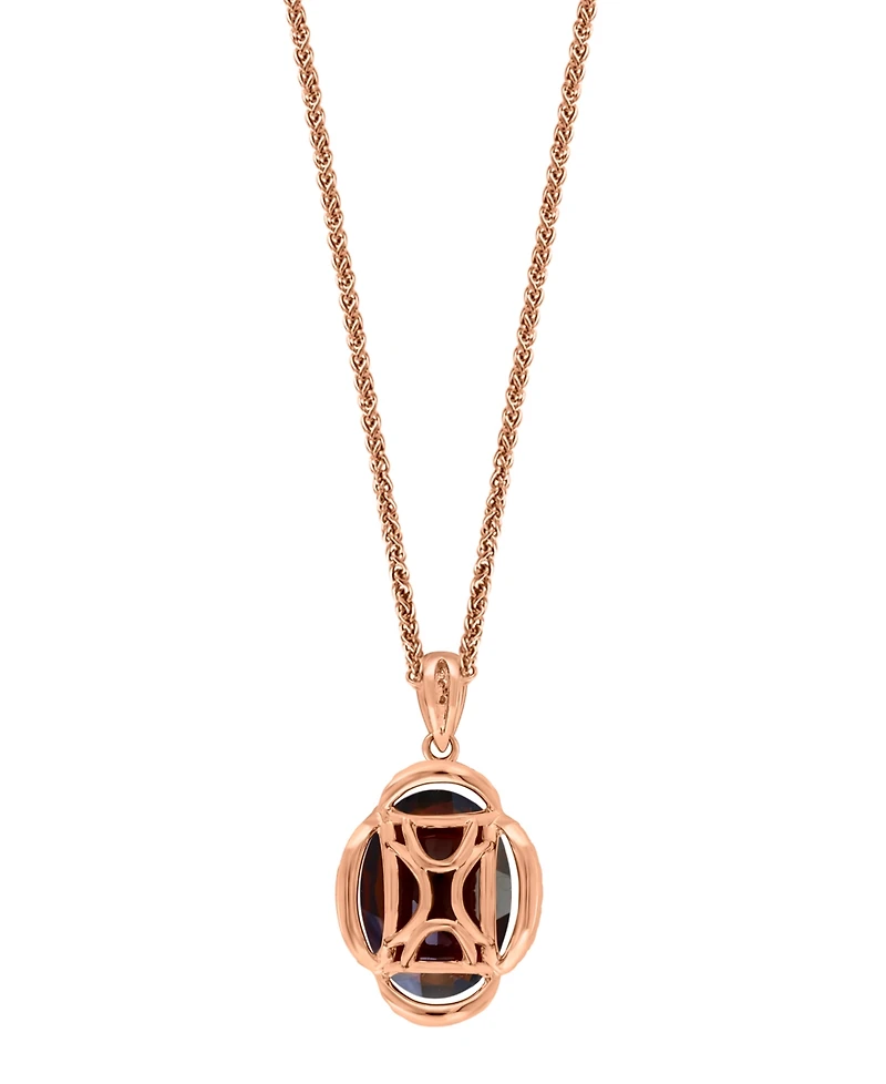 Lali Jewels Garnet (7-5/8 ct. t.w.) & Diamond (1/5 ct. t.w.) 18" Pendant Necklace in 14k Rose Gold