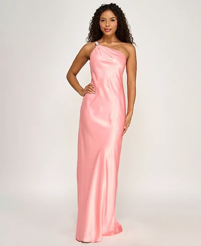 Seni & Cade Women's One-Shoulder Open Drape Back Dress