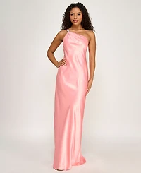 Seni & Cade Women's One-Shoulder Open Drape Back Dress