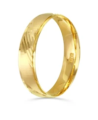 Diagonal Textured Wedding Band 14k Gold