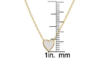 Lily Nily Girls White Enamel Heart Necklace in 14K