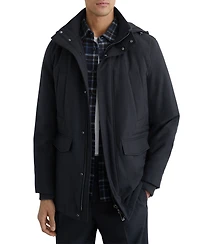Reiss Men's Hooded Zip-Through Padded Coat
