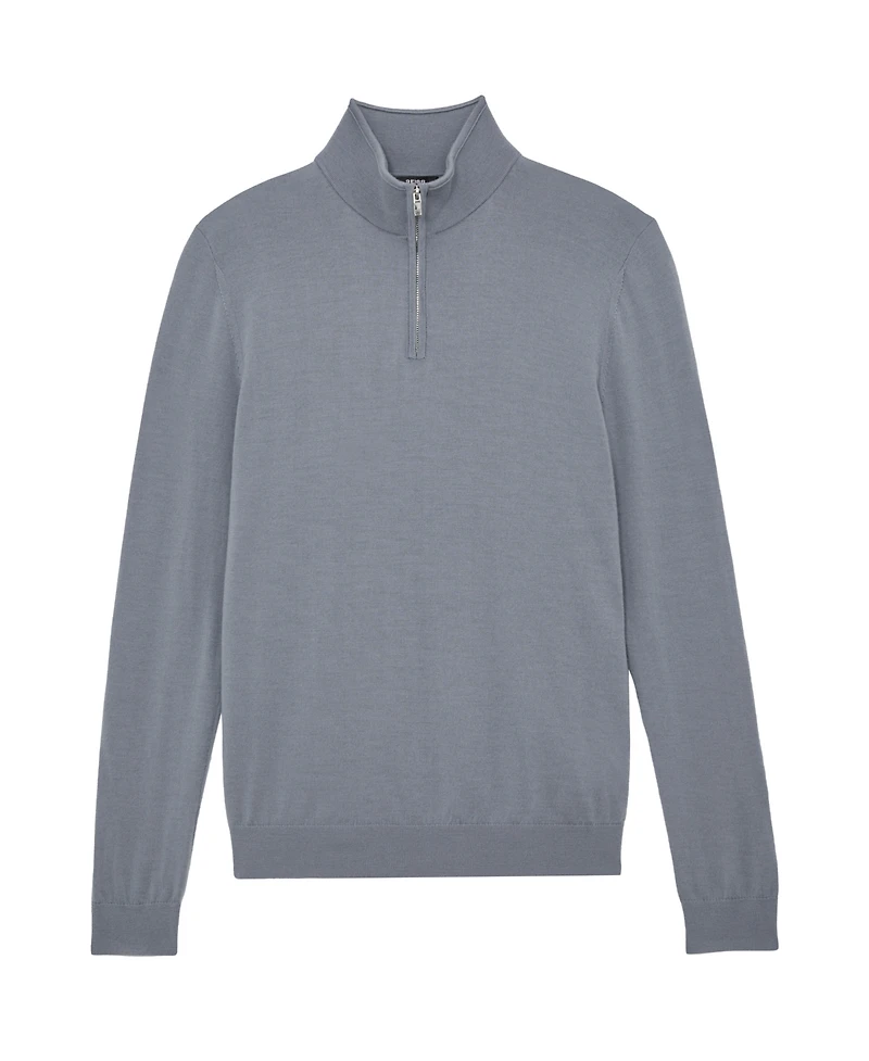 Reiss Men's Merino Wool Half-Zip Jumper Sweater