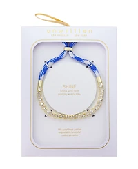 Unwritten Cubic Zirconia and Cord Tennis Bolo Bracelet