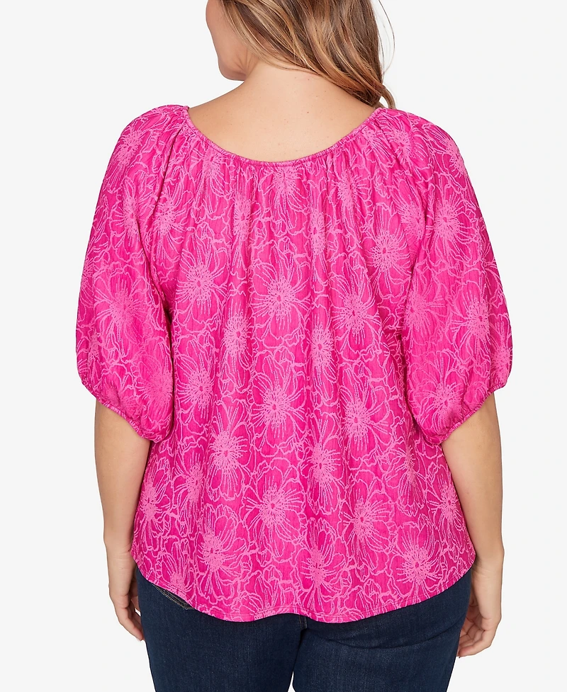 Ruby Rd. Plus Textured Convertible Knit Top