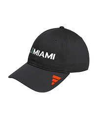 Adidas Men's Black Miami Hurricanes Slouch Adjustable Hat