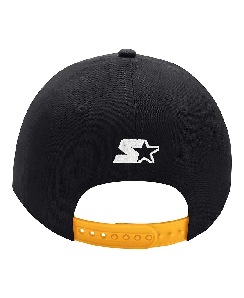 Starter Men's Black/Gold Boston Bruins Two-Tone Tailsweep Mascot Adjustable Hat