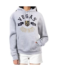G-iii 4Her by Carl Banks Women's Heather Gray Vegas Golden Knights City Graphic Fleece Pullover Hoodie