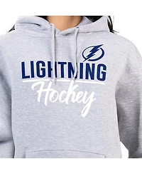 G-iii 4Her by Carl Banks Women's Heather Gray Tampa Bay Lightning Team Sport Tri-Blend Fleece Hoodie