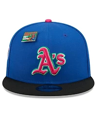 New Era Men's Royal/Black Oakland Athletics Watermelon Big League Chew Flavor Pack 9FIFTY Snapback Hat