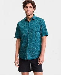 Alfani Men's Short-Sleeve Outline Floral Shirt, Macy's Exclusive - Print