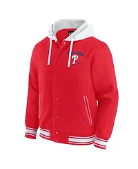 Darius Rucker Collection by Fanatics Men's Red Philadelphia Phillies Full-Snap Hooded Jacket