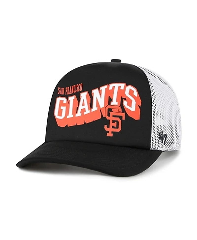 '47 Brand Men's Black San Francisco Giants Meander Foam Trucker Snapback Hat
