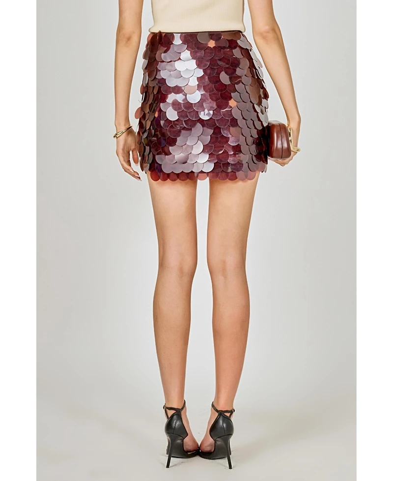 Endless Rose Women's Sequined Half Skirt