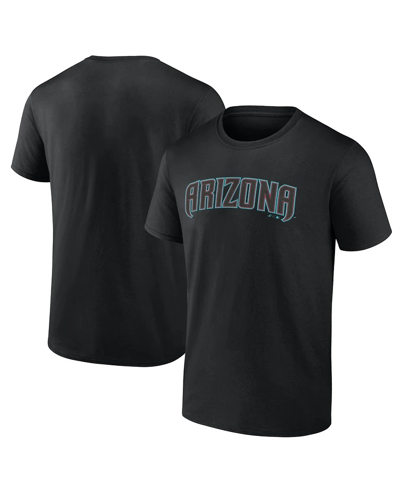 Logo Athletic Men's Black Arizona Diamondbacks Wordmark T-Shirt