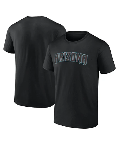Logo Athletic Men's Black Arizona Diamondbacks Wordmark T-Shirt