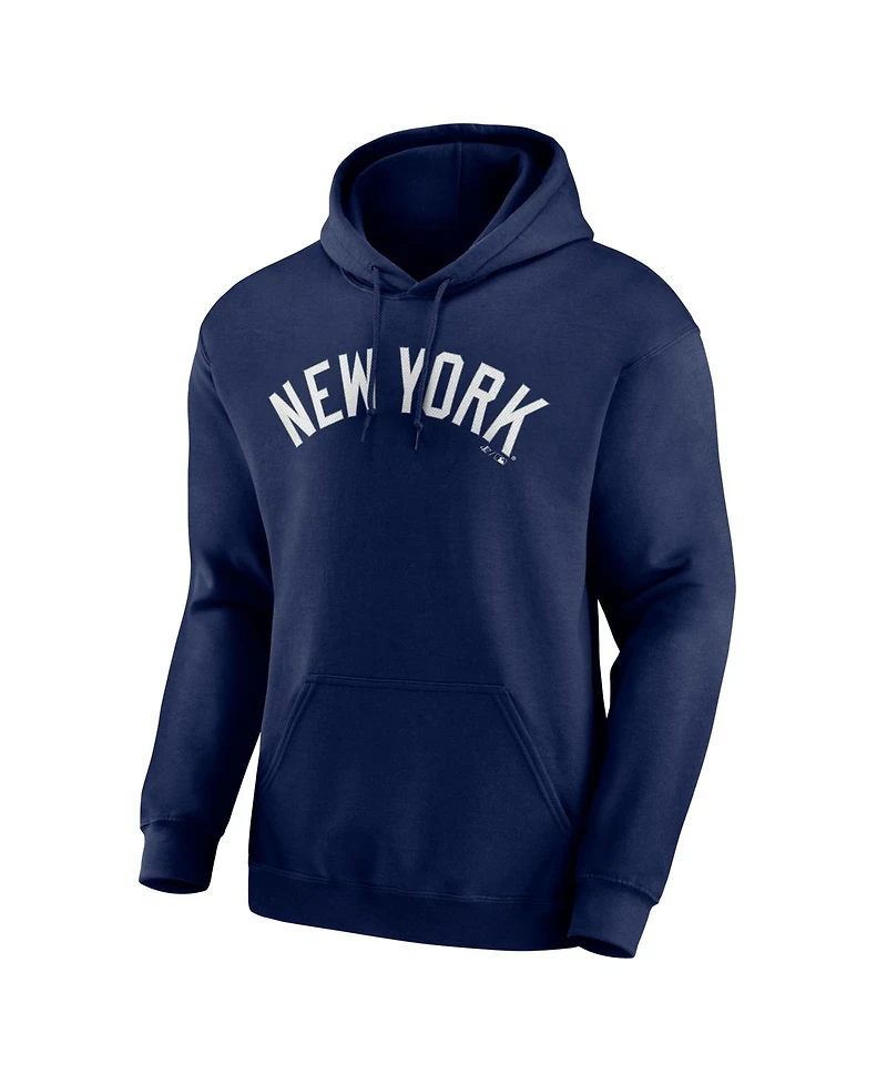 Logo Athletic Men's Navy New York Yankees Wordmark Hoodie