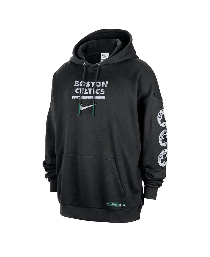 Nike Men's Black Boston Celtics Courtside Club Premium Hoodie