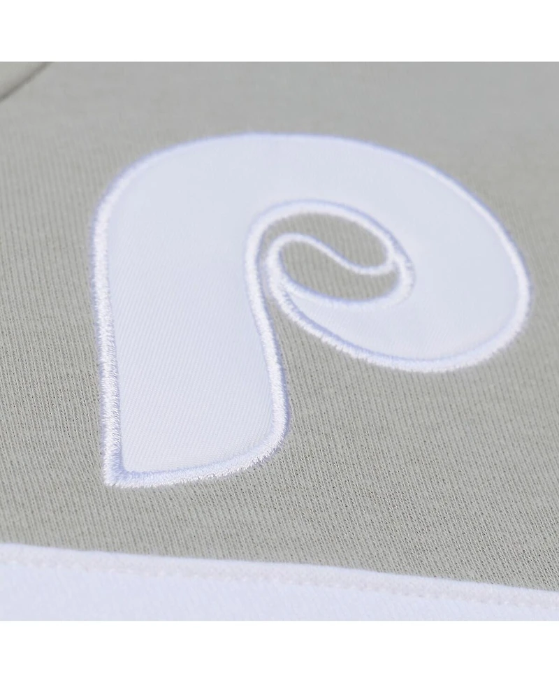 Mitchell & Ness Men's Gray Philadelphia Phillies Cooperstown Collection Thunderstorm Head Coach Hoodie