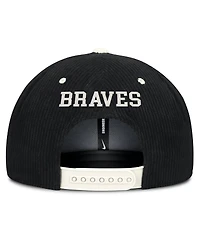 Nike Men's Black Atlanta Braves Pro Corduroy Structured Snapback Hat
