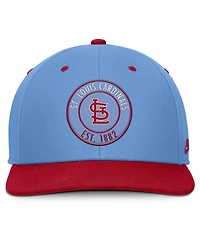 Nike Men's Light Blue/Red St. Louis Cardinals Cooperstown Collection Pro Dri-fit Snapback Hat