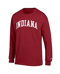 Champion Men's Crimson Indiana Hoosiers Basic Arch Long Sleeve T-Shirt