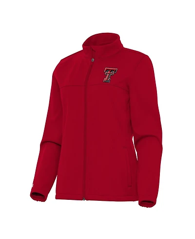 Antigua Women's Red Texas Tech Raiders Links 2 Golf Full-Zip Jacket